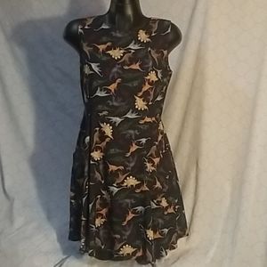 Dinosaur skater dress with pockets boutique dino